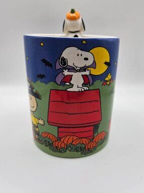 RARE VTG Style Peanuts Halloween Mug 3D Snoopy